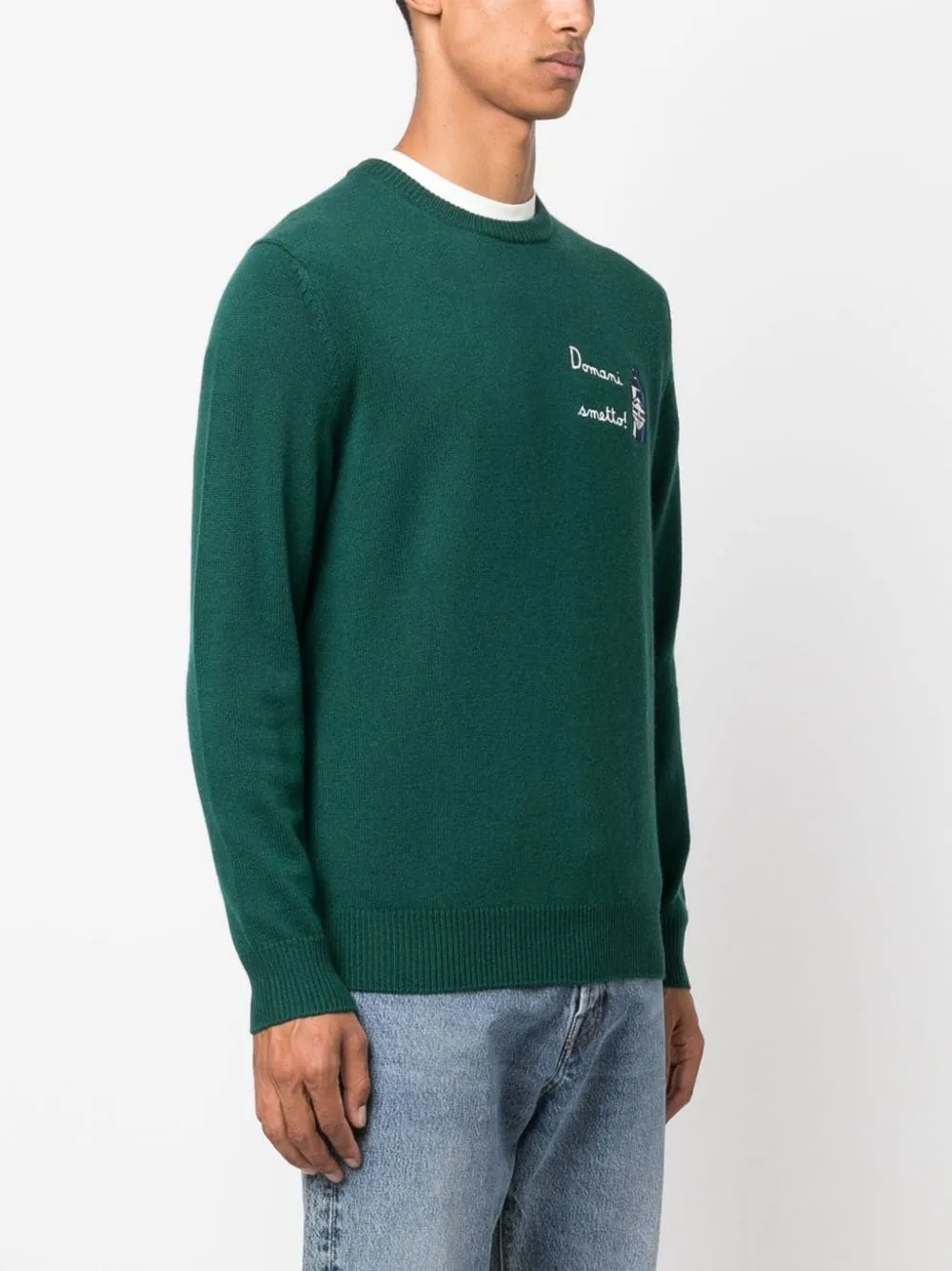 Crewneck Sweater with Logo / Green