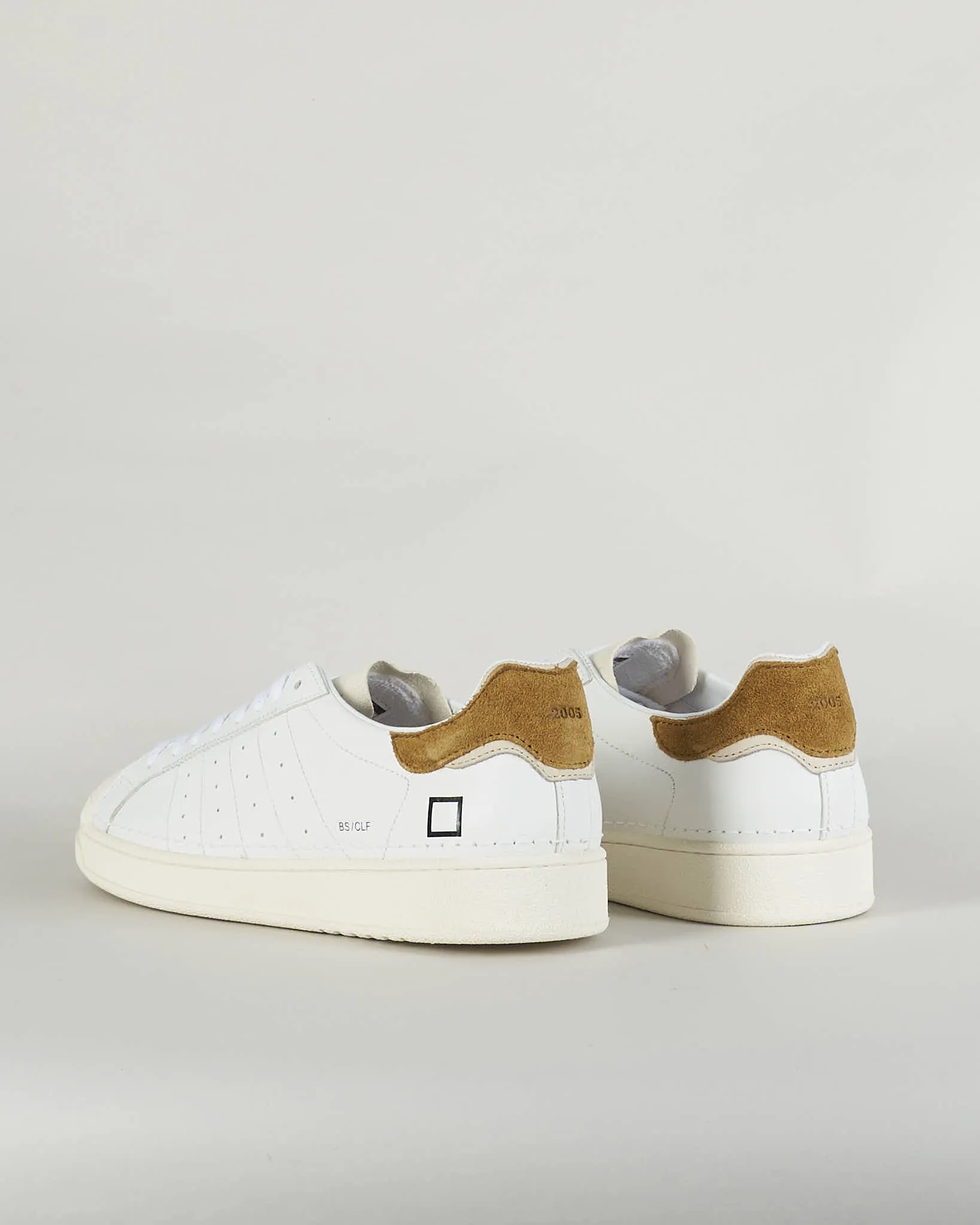 DATE Sneakers Base Calf White-Cuoio D.A.T.E.