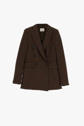  Double-breasted striped blazer    