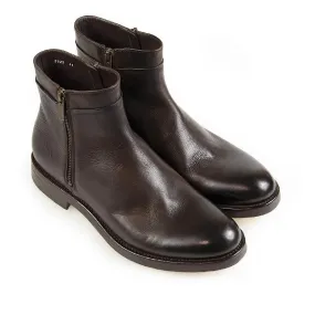 Doucal's DOUCAL'S DUNKELBRAUNE STIEFELETTE MIT REISSVERSCHL schwarz 