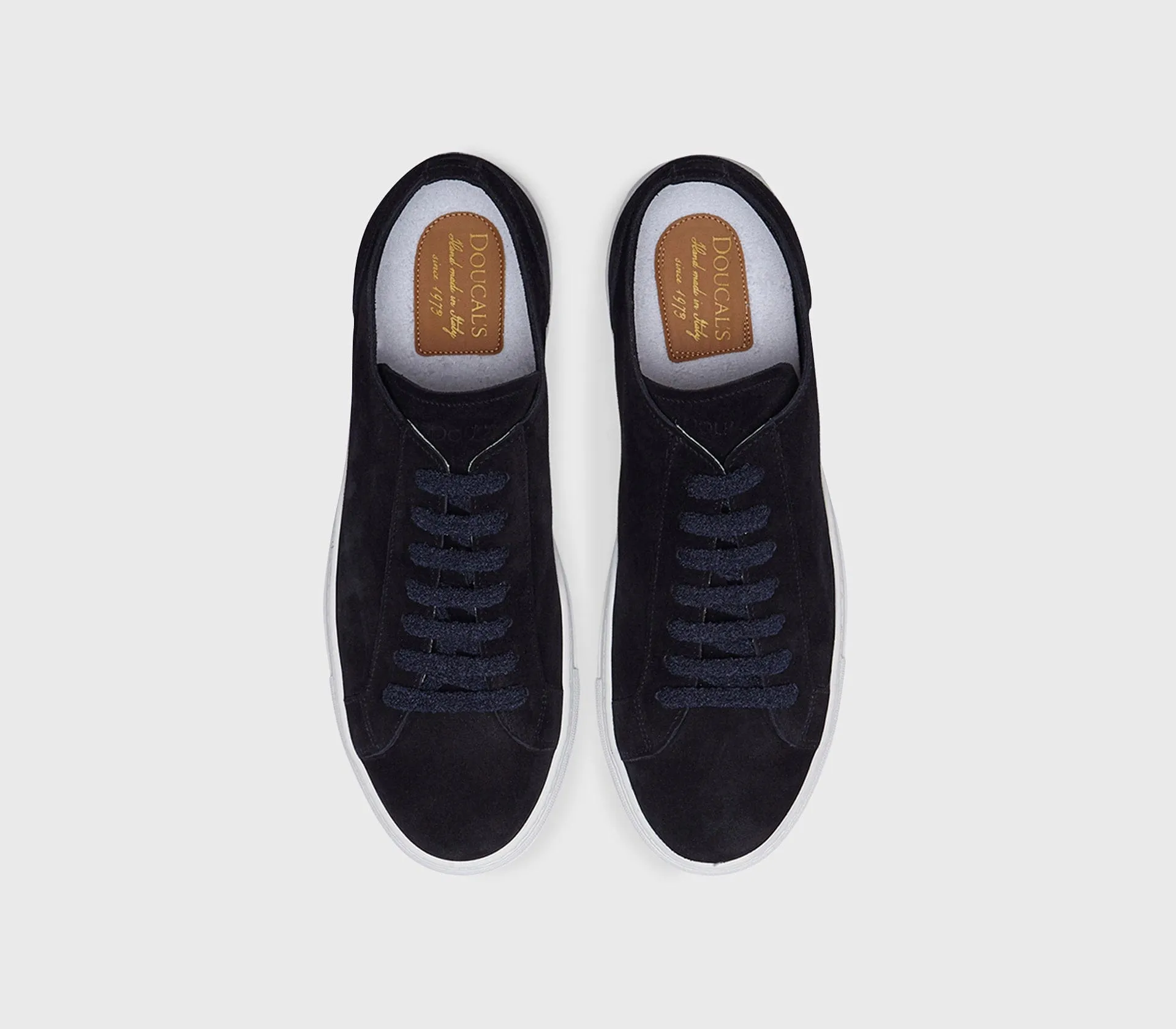 Doucal's Sneaker In Suede Blu