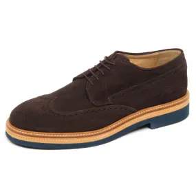 E4612 scarpa inglese uomo brown SAX scarpe suede shoe man