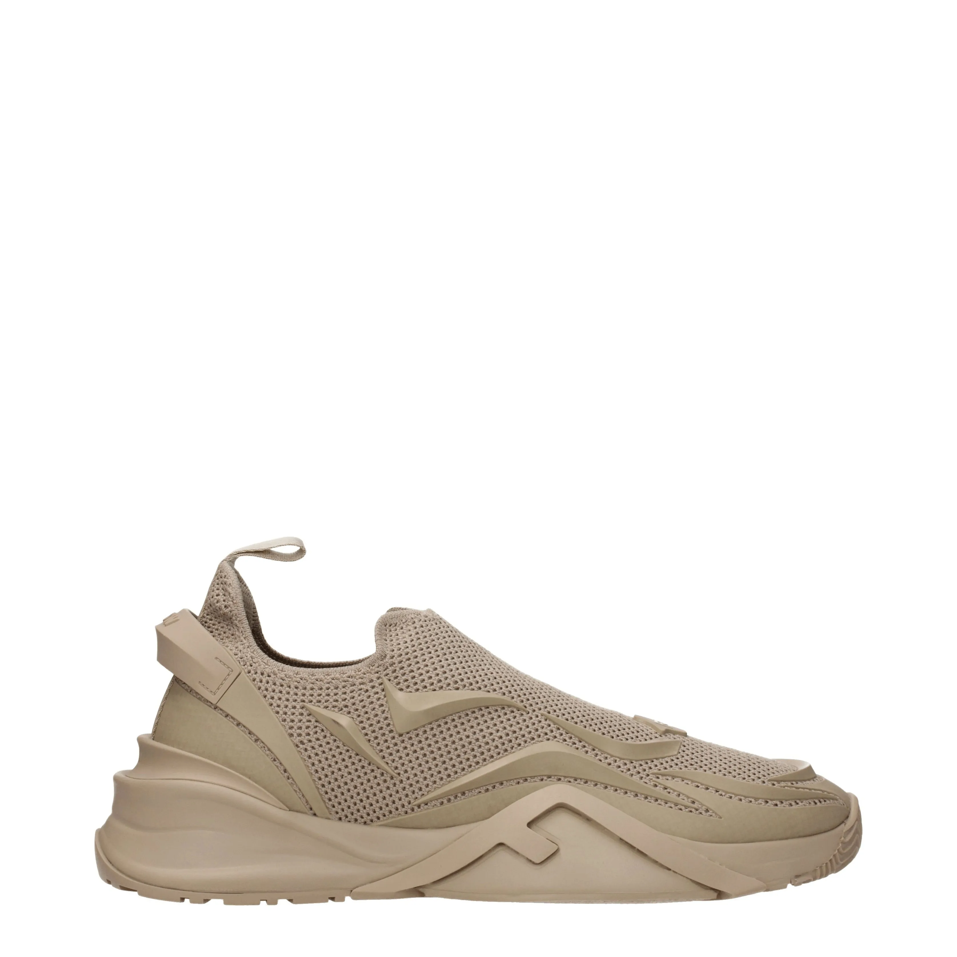 Fendi Sneakers Uomo Tessuto Beige/Beige