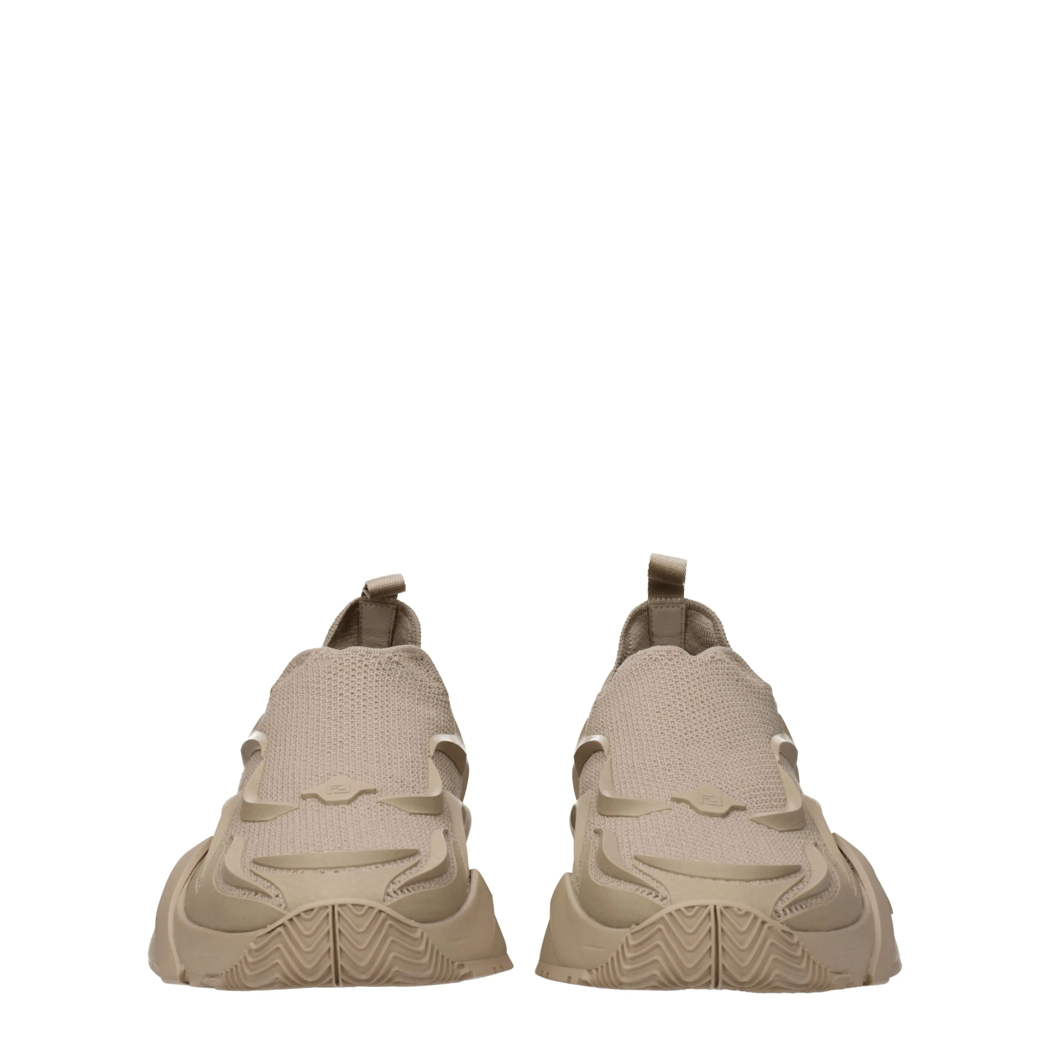 Fendi Sneakers Uomo Tessuto Beige/Beige