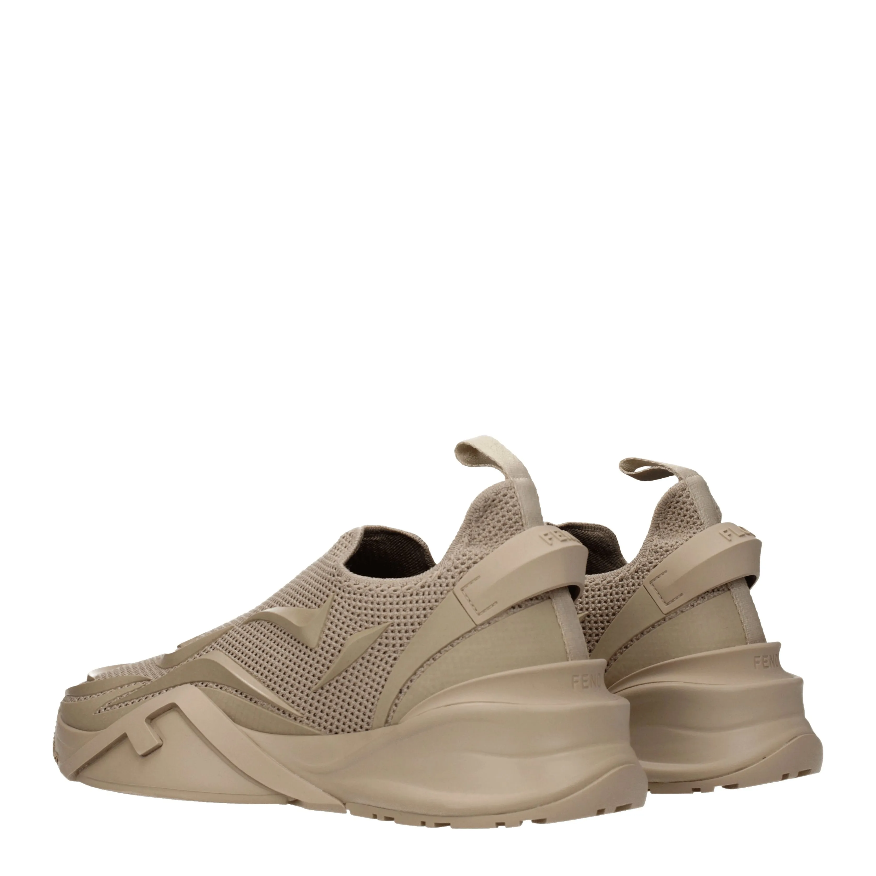 Fendi Sneakers Uomo Tessuto Beige/Beige