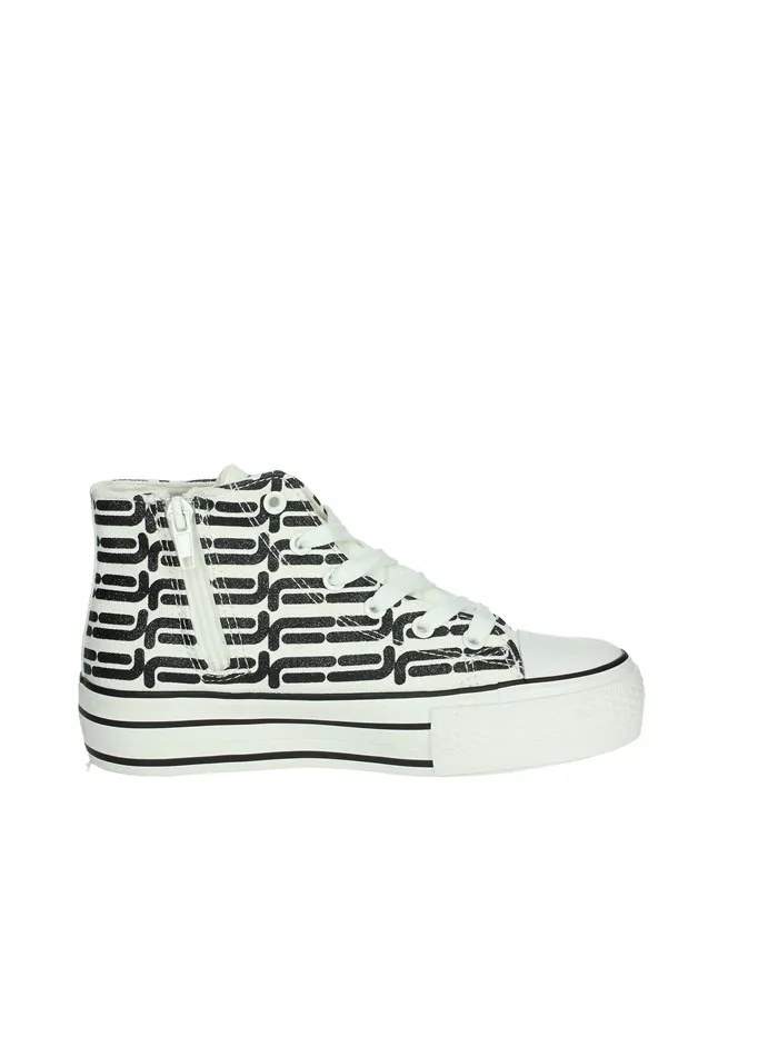 Fornarina  SNEAKERS ALTA BARBI BIANCO/NERO