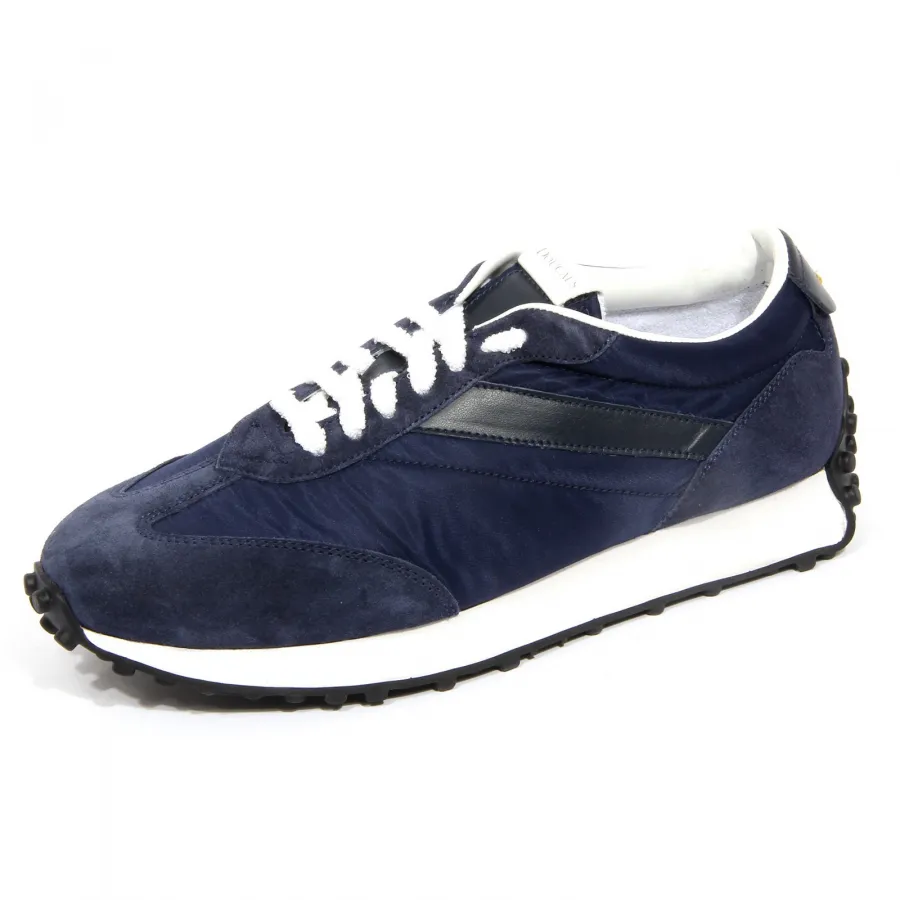 G5604 sneaker uomo DOUCAL'S blue suede/fabric shoes man