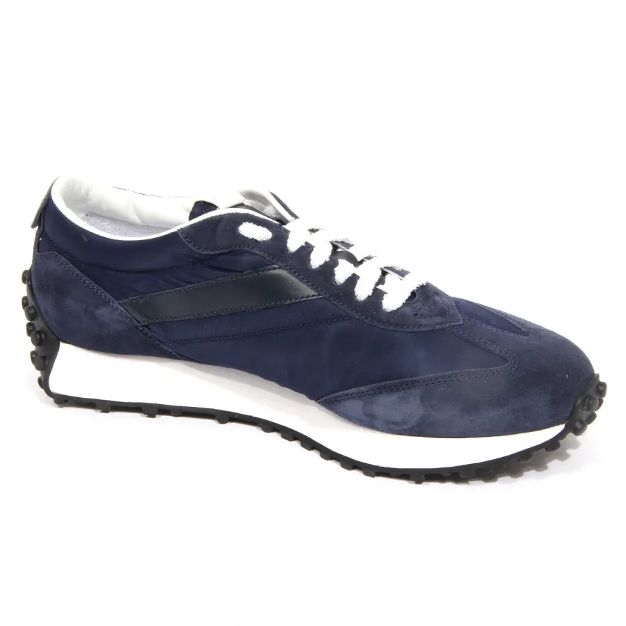 G5604 sneaker uomo DOUCAL'S blue suede/fabric shoes man