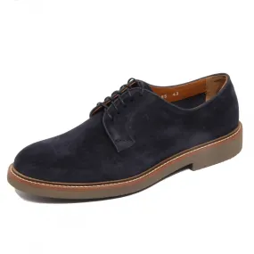 G5632 scarpa allacciata uomo DOUCAL'S blue suede shoes man