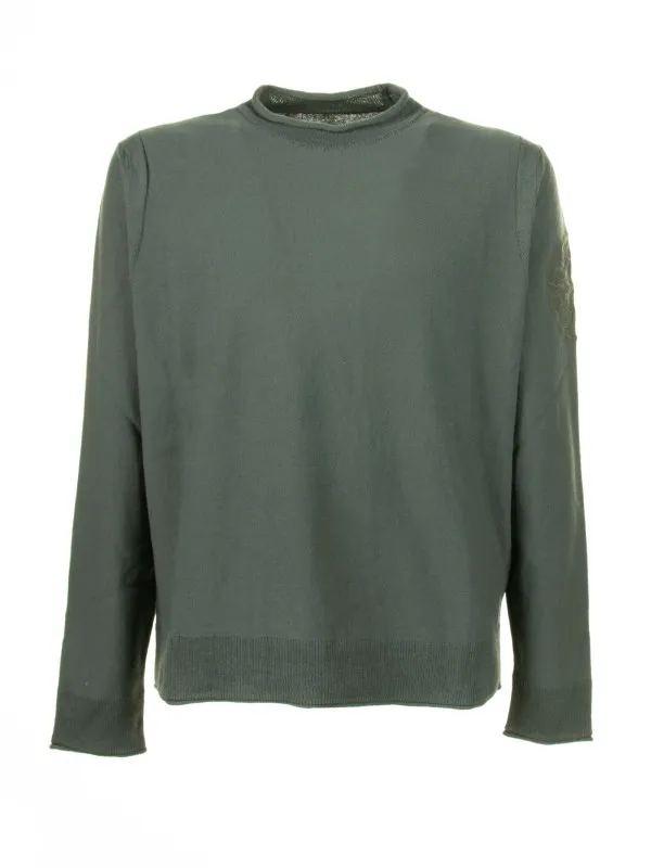 Green crew neck sweater