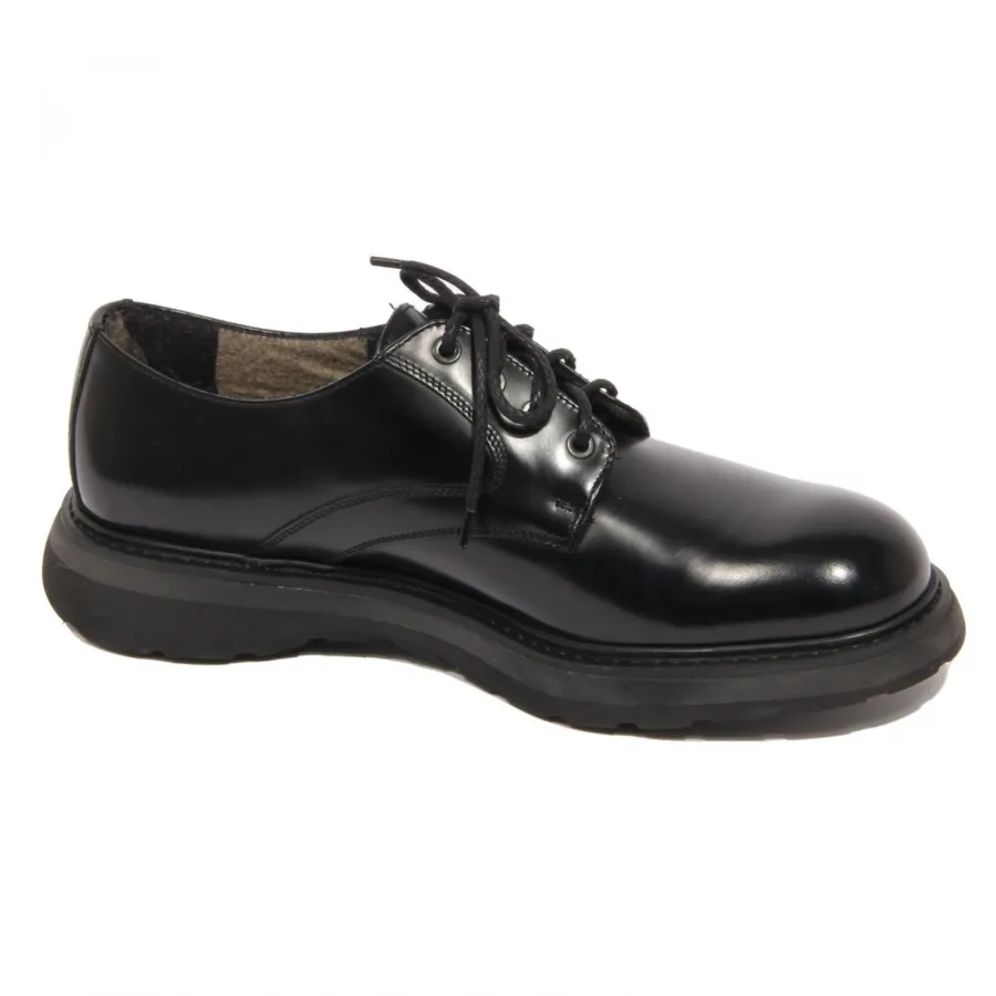 H2438 scarpa stringata uomo DOUCAL'S man HORSE derby shoes black