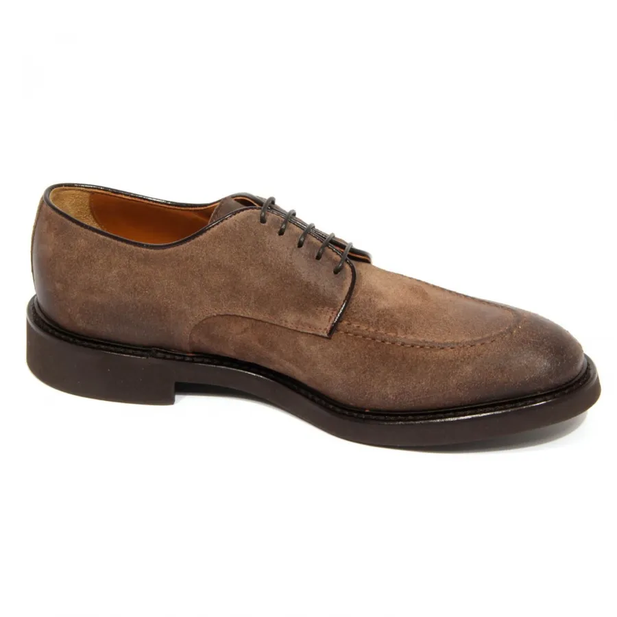 H3018 scarpa allacciata uomo DOUCAL'S man suede shoes brown