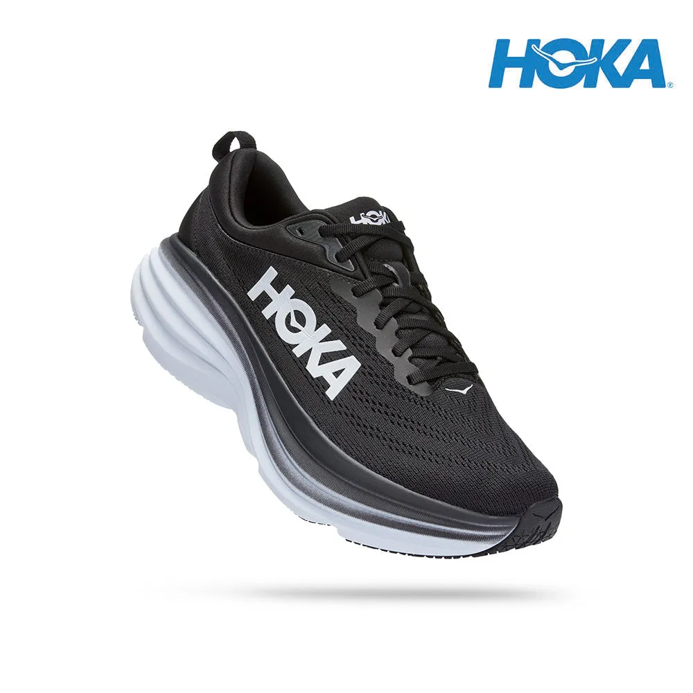 HOKA Men Bondi 8 Wide - Black / White