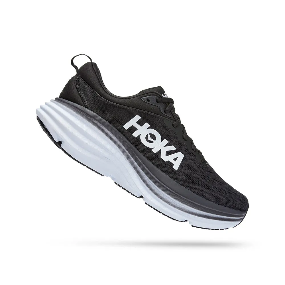 HOKA Men Bondi 8 Wide - Black / White