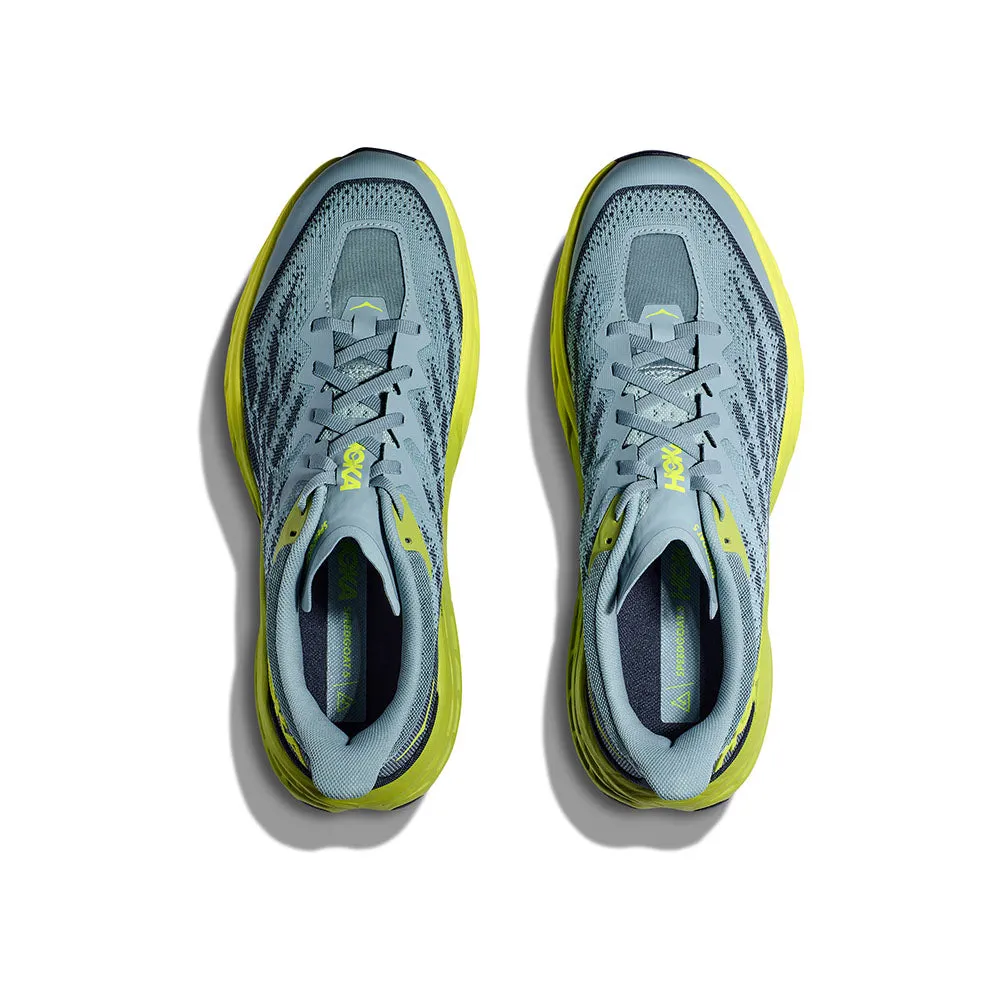 HOKA Men Speedgoat 5 Wide - Stone Blue / Dark Citron