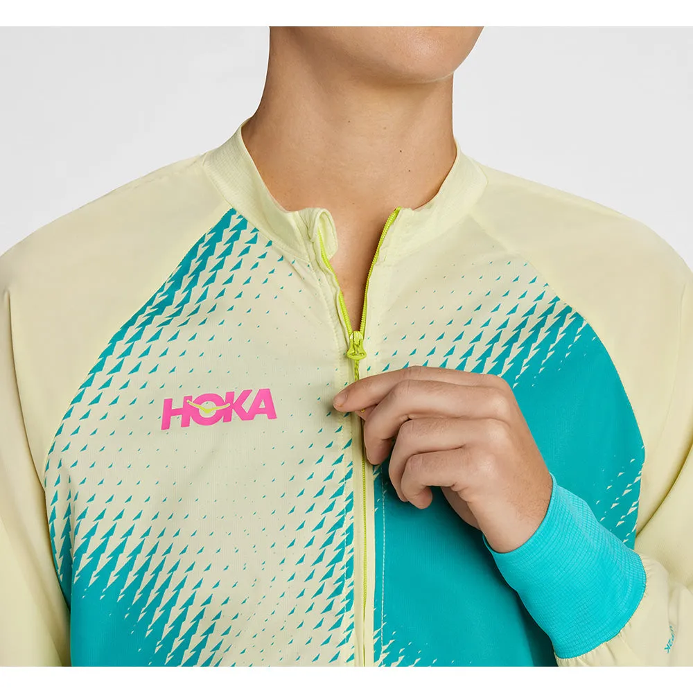 HOKA Women 1/2 Zip Wind Shell - Luminary Green