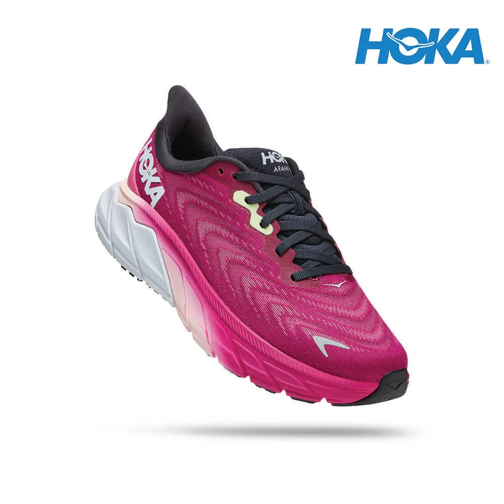 HOKA Women Arahi 6 Wide - Festival Fuchsia / Ibis Rose