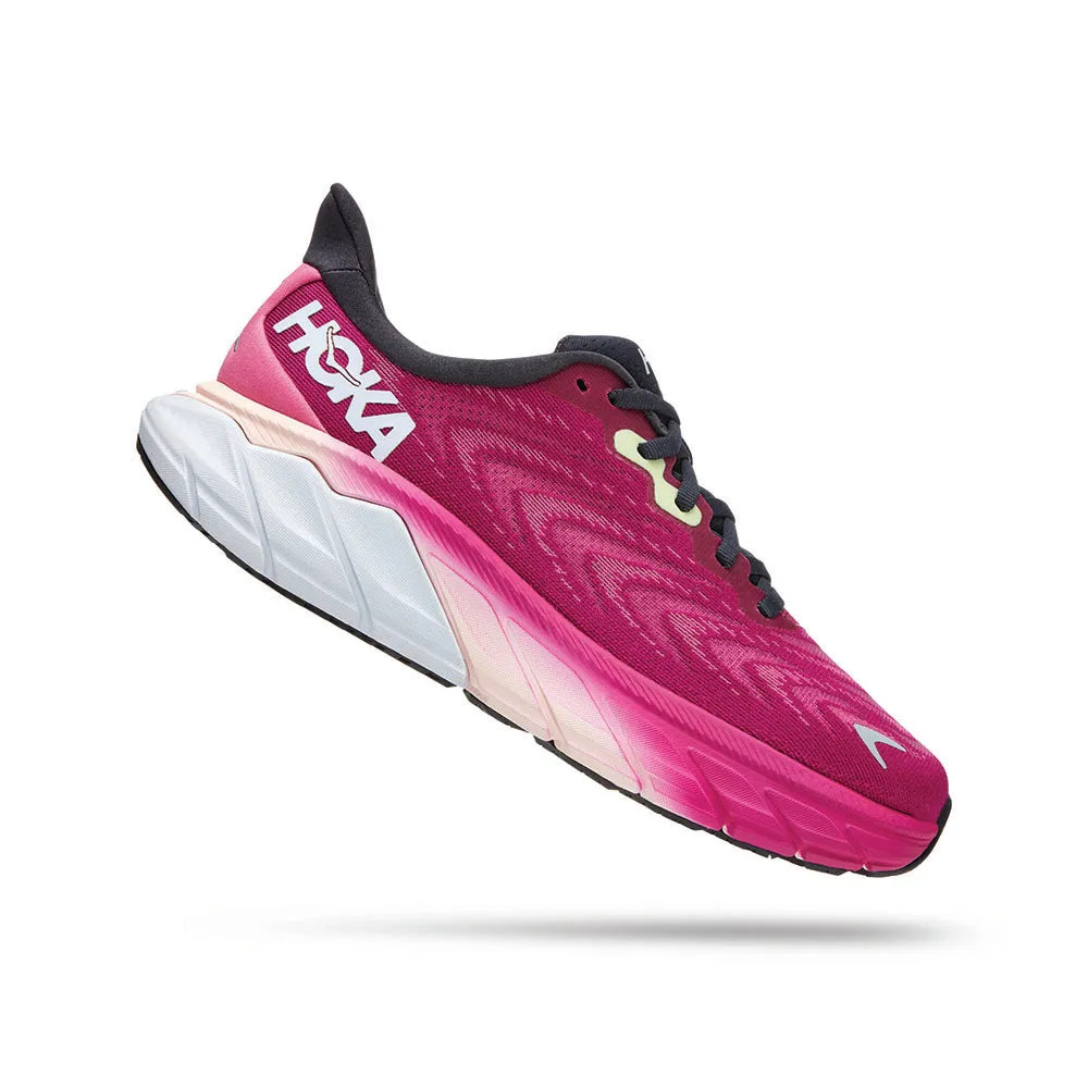 HOKA Women Arahi 6 Wide - Festival Fuchsia / Ibis Rose