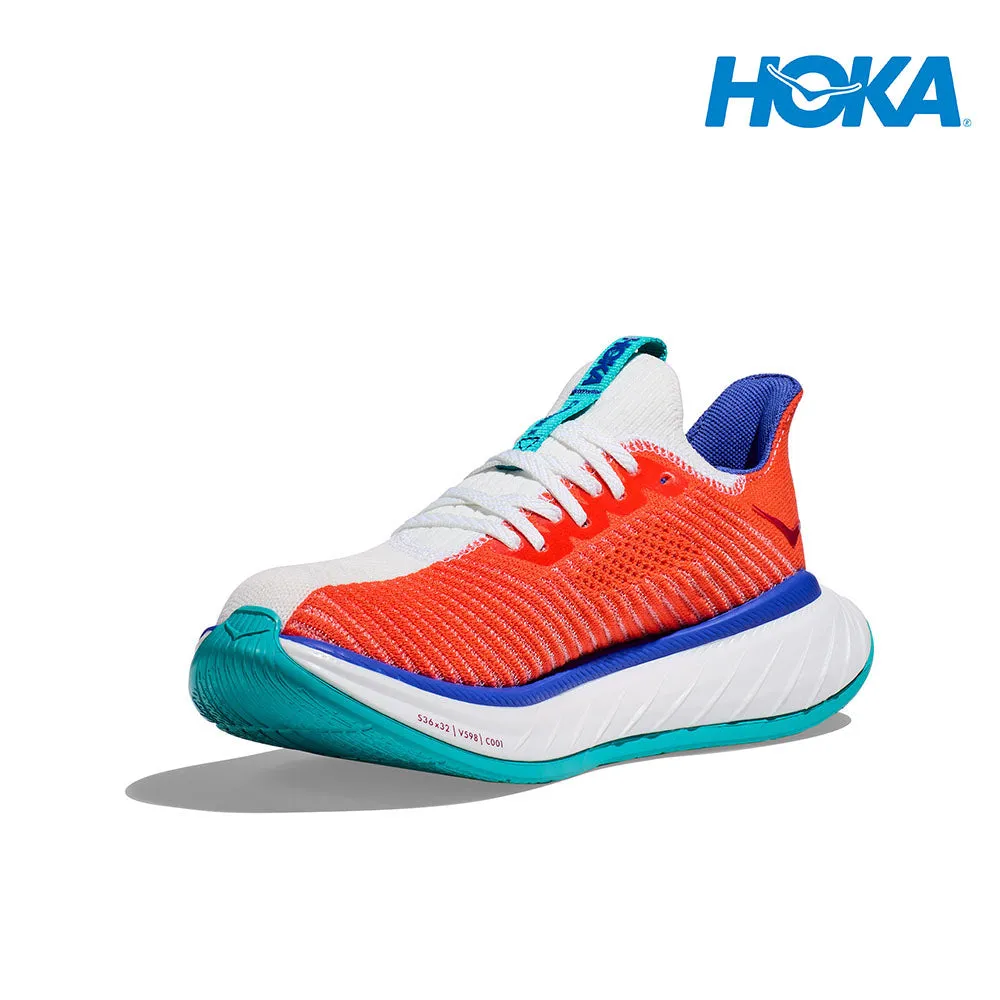 HOKA Women Carbon X 3 - White / Flame