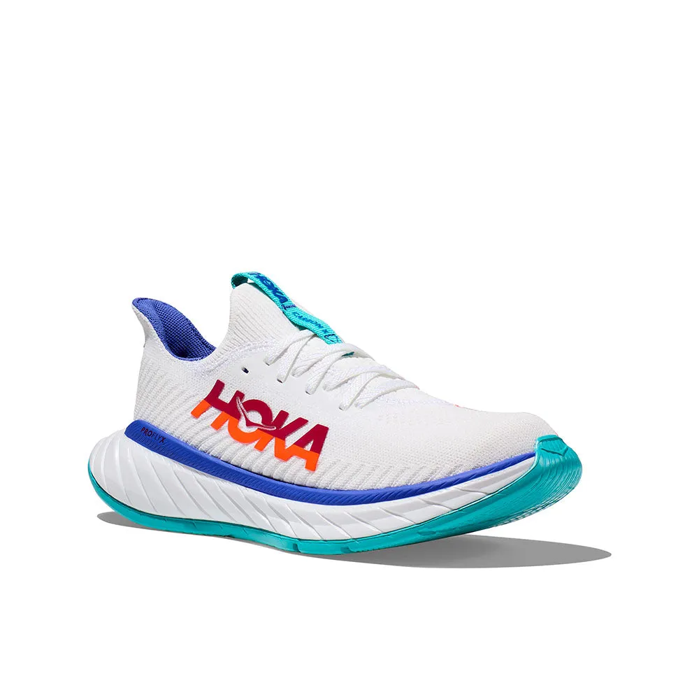 HOKA Women Carbon X 3 - White / Flame