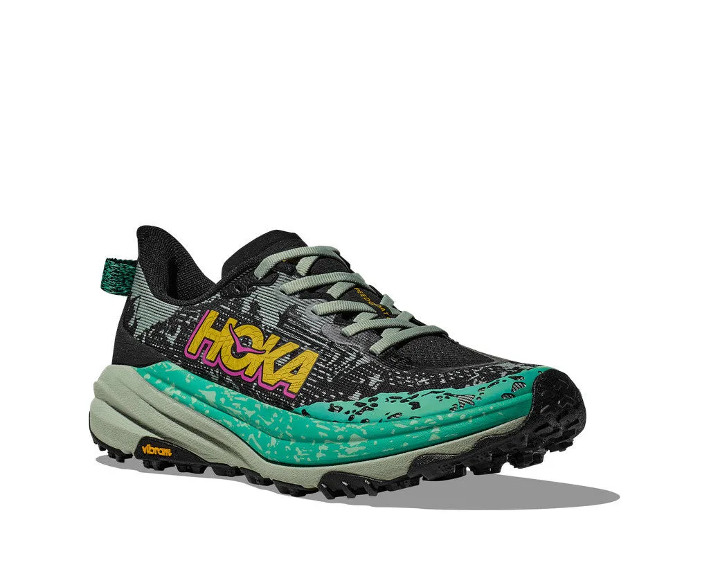 HOKA Women Speedgoat 6 - Black / Aloe Vera