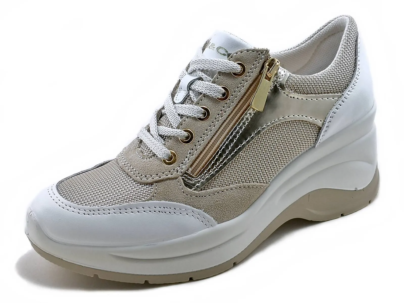 Igi & Co  ---------    ------------Sneakers con zeppa alta - Beige