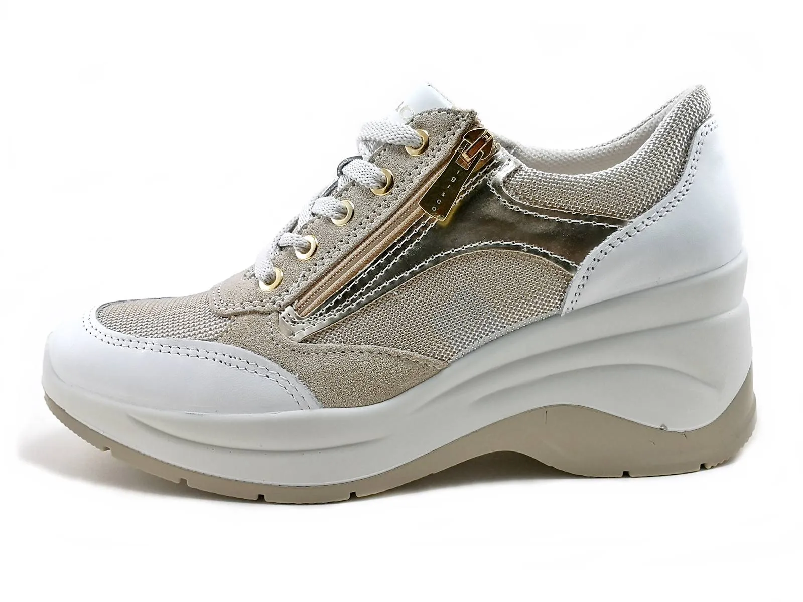 Igi & Co  ---------    ------------Sneakers con zeppa alta - Beige