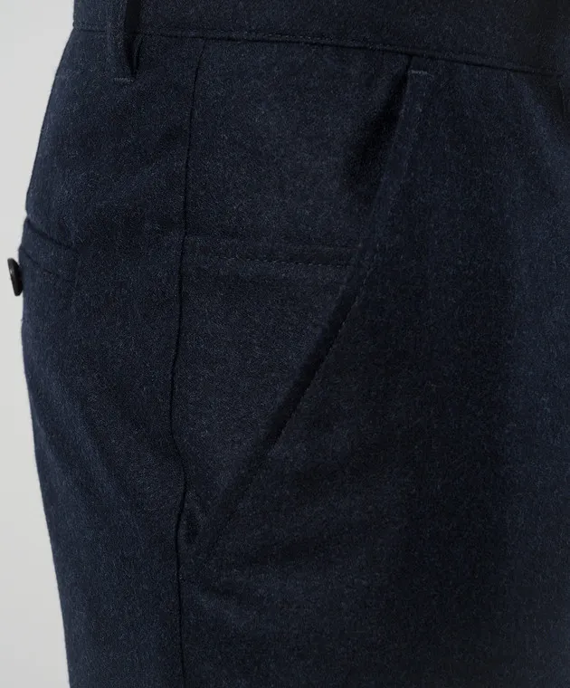 ISAIA Pantaloni blu in lana PNN02476400