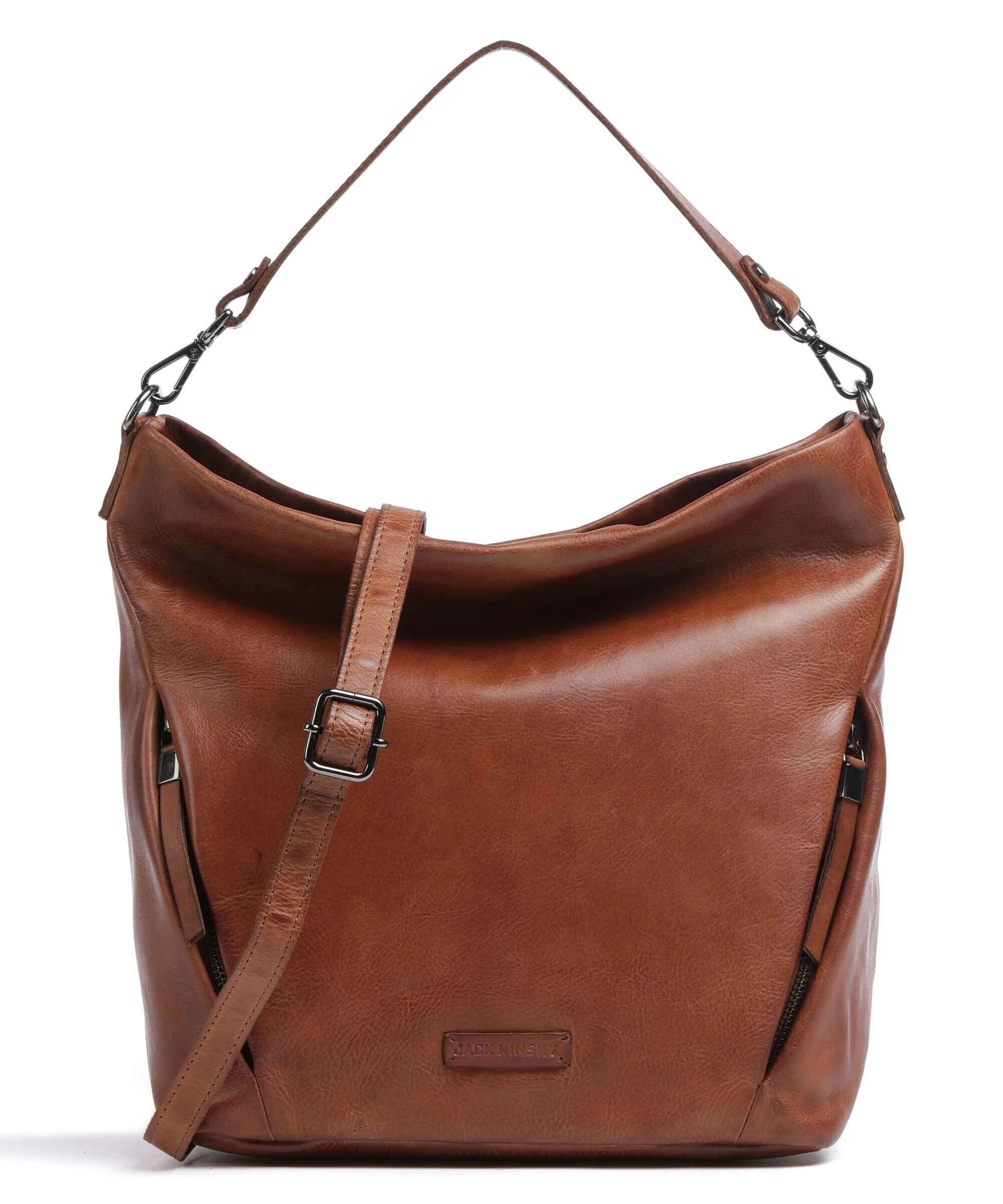  Jack Kinsky Nelson 5 Borsa hobo pelle granulata cognac  