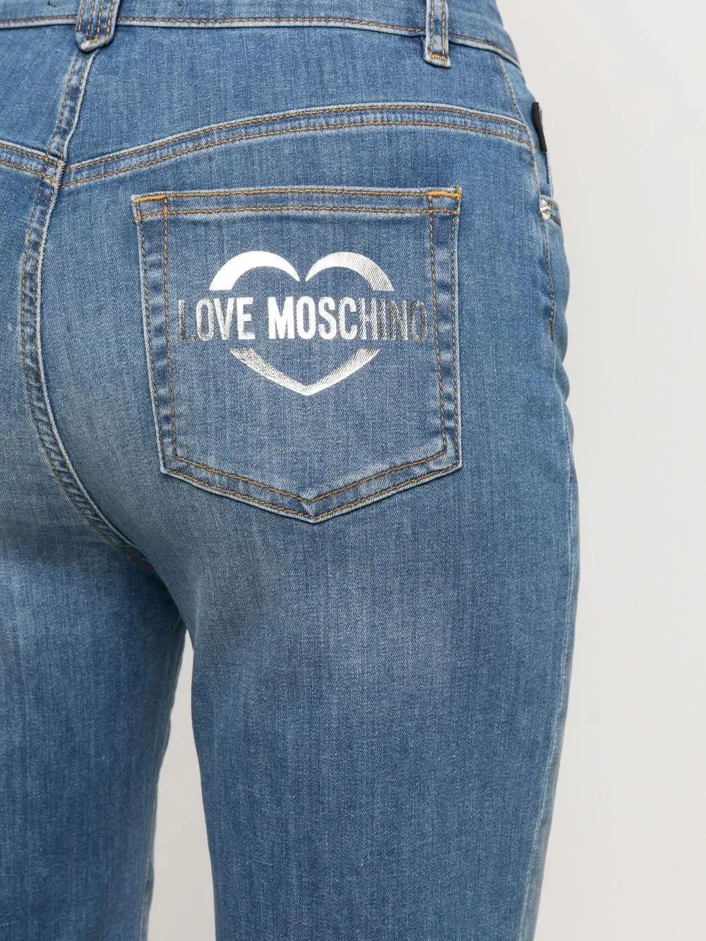 Jeans Crop con Logo Love Moschino / Jeans