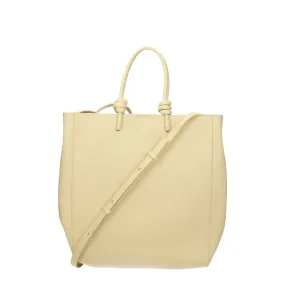 Jil Sander Borse a Mano Donna Pelle Beige/Silky Beige