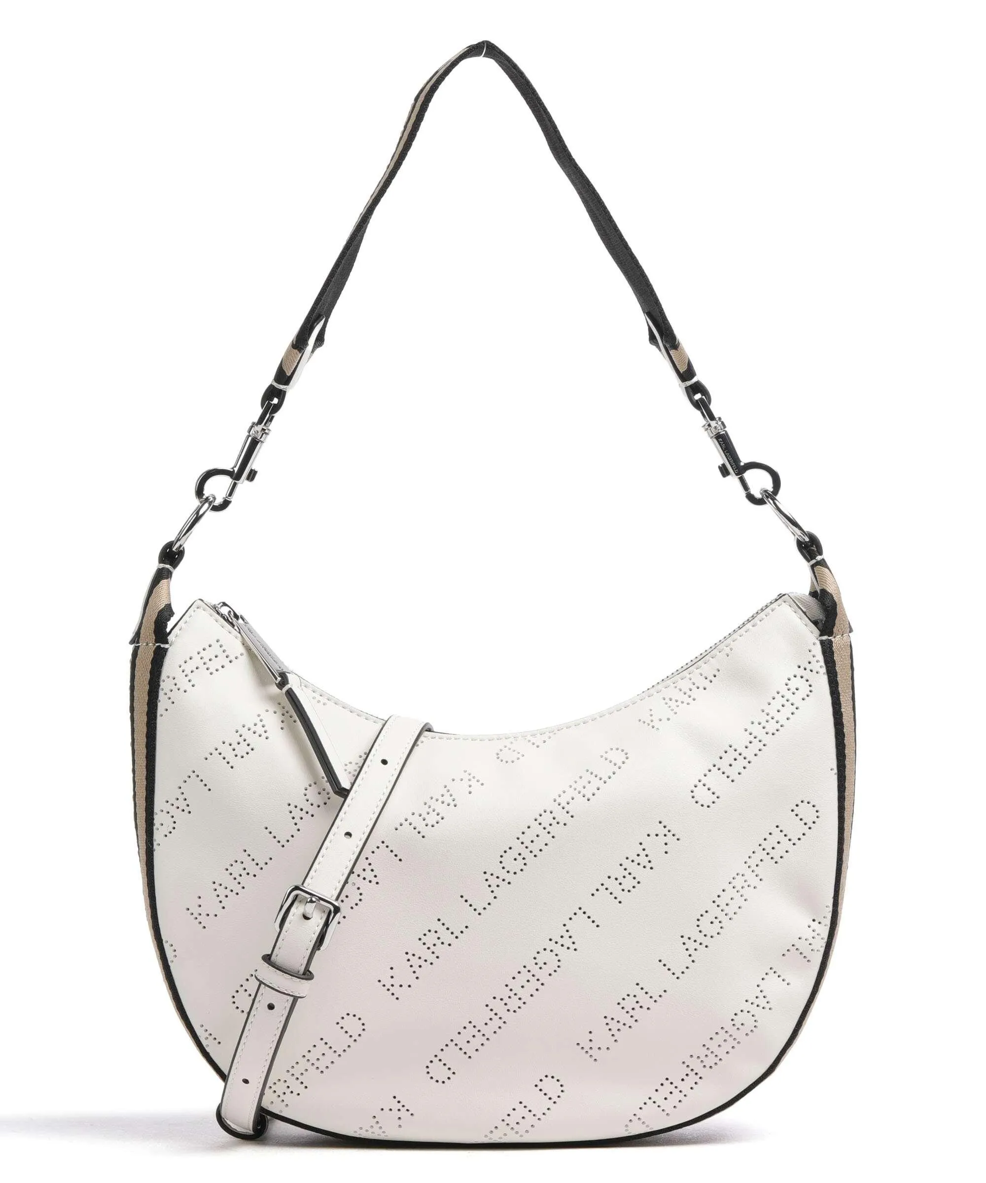  Karl Lagerfeld K/Moon Small Borsa hobo poliestere riciclato, poliuretano avorio  