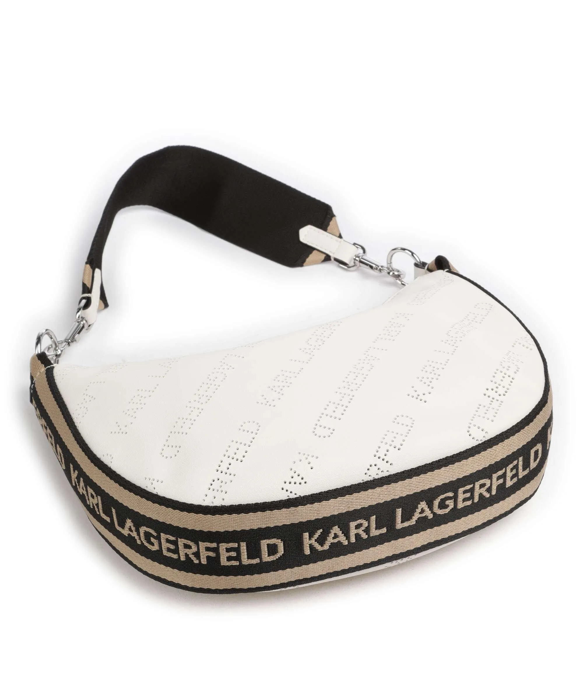  Karl Lagerfeld K/Moon Small Borsa hobo poliestere riciclato, poliuretano avorio  