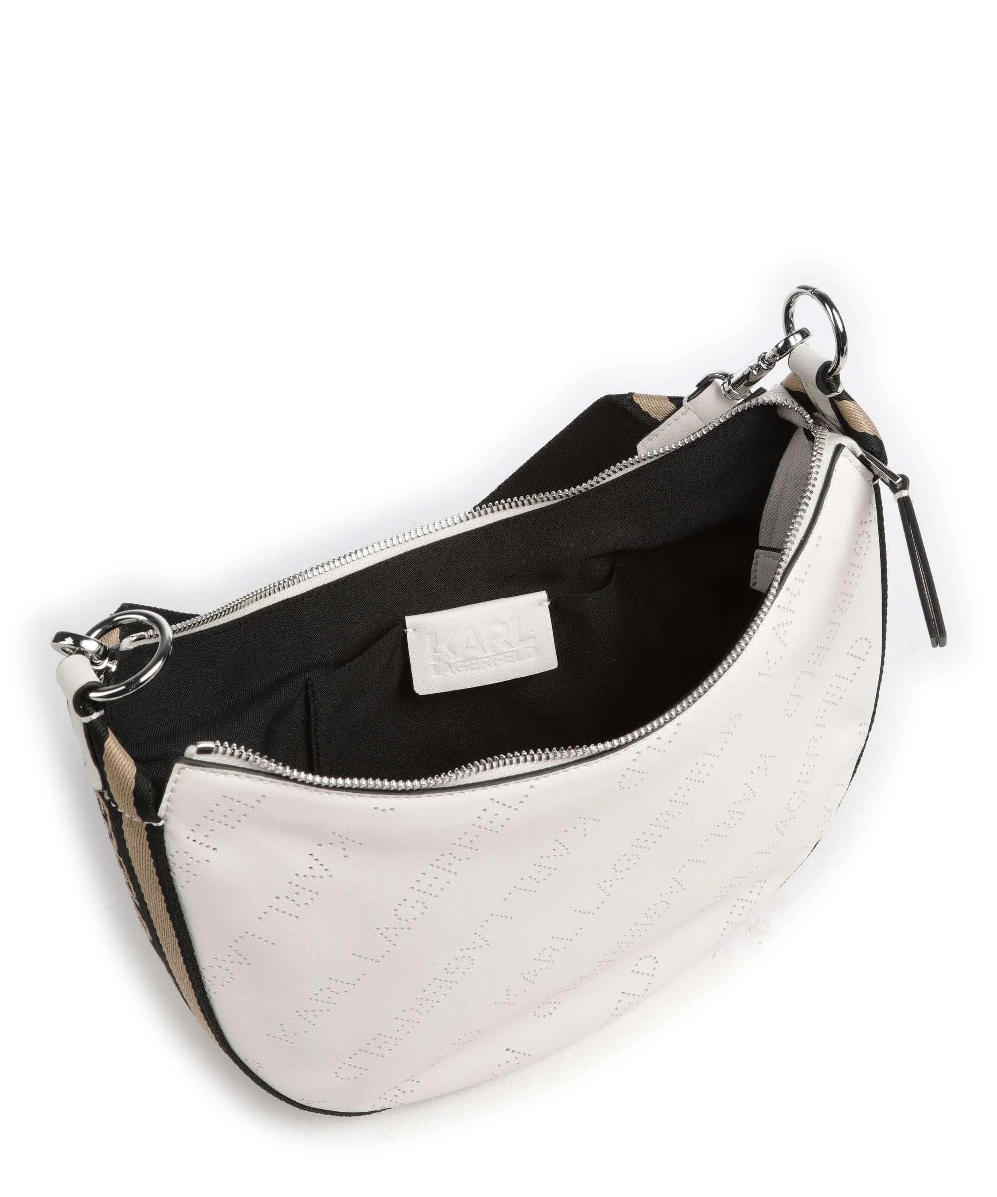  Karl Lagerfeld K/Moon Small Borsa hobo poliestere riciclato, poliuretano avorio  