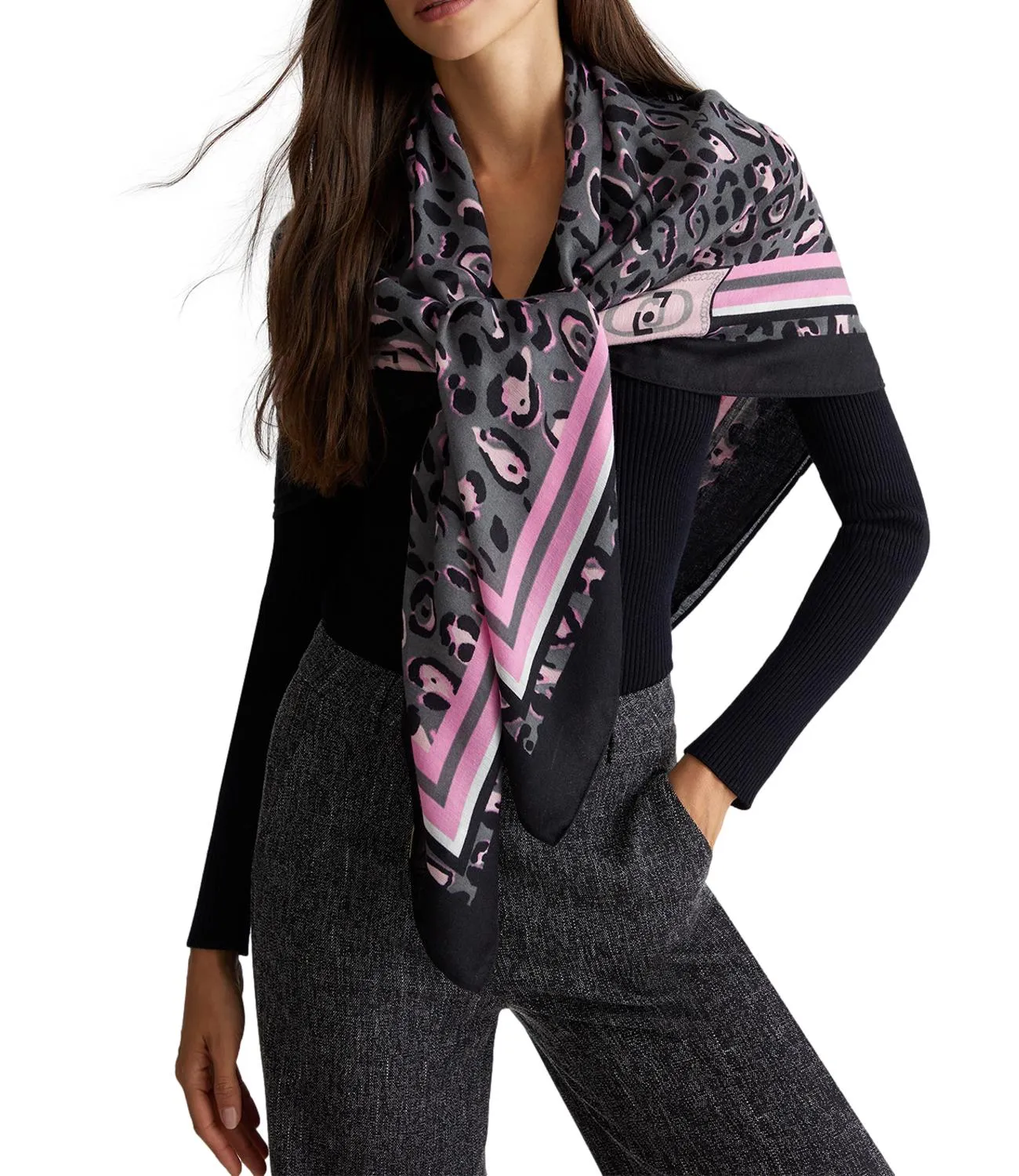 LIU-JO Liu Jo sciarpa/foulard nero donna