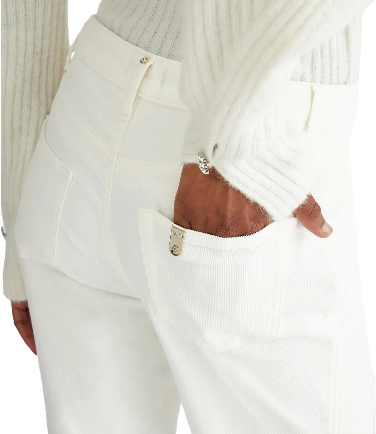 Liu Jo pantalone bianco lana donna