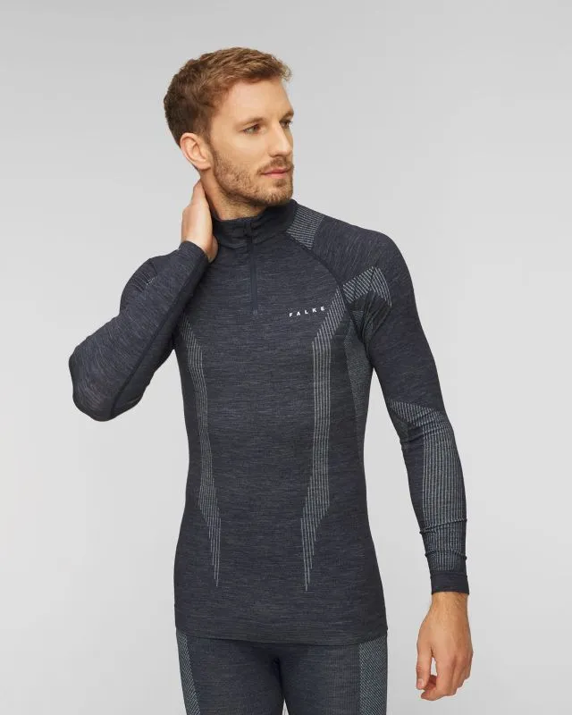 Longsleeve męski Falke Wool-Tech Zip 33480-6116