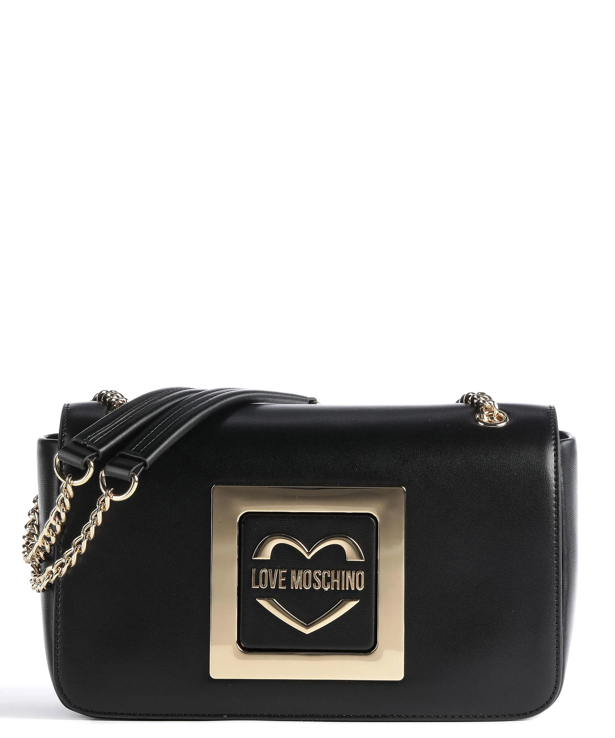  Love Moschino Big Lock Borsa a spalla pelle sintetica nero  