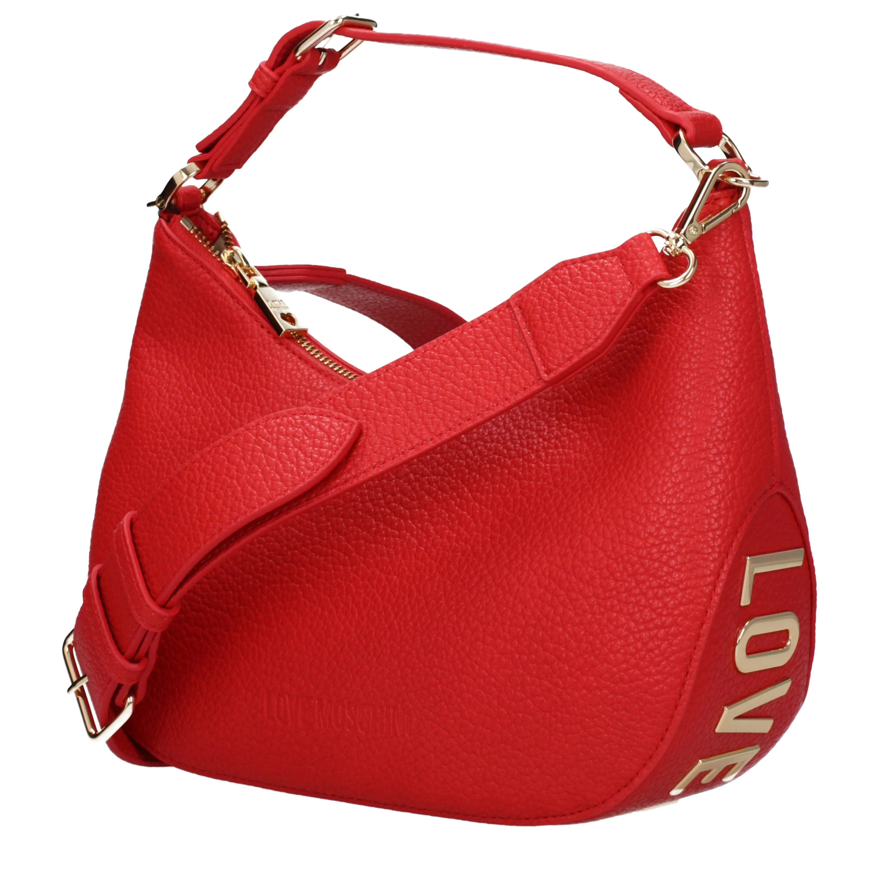 Love Moschino Borse a Spalla Donna Poliuretano Rosso/Rossetto