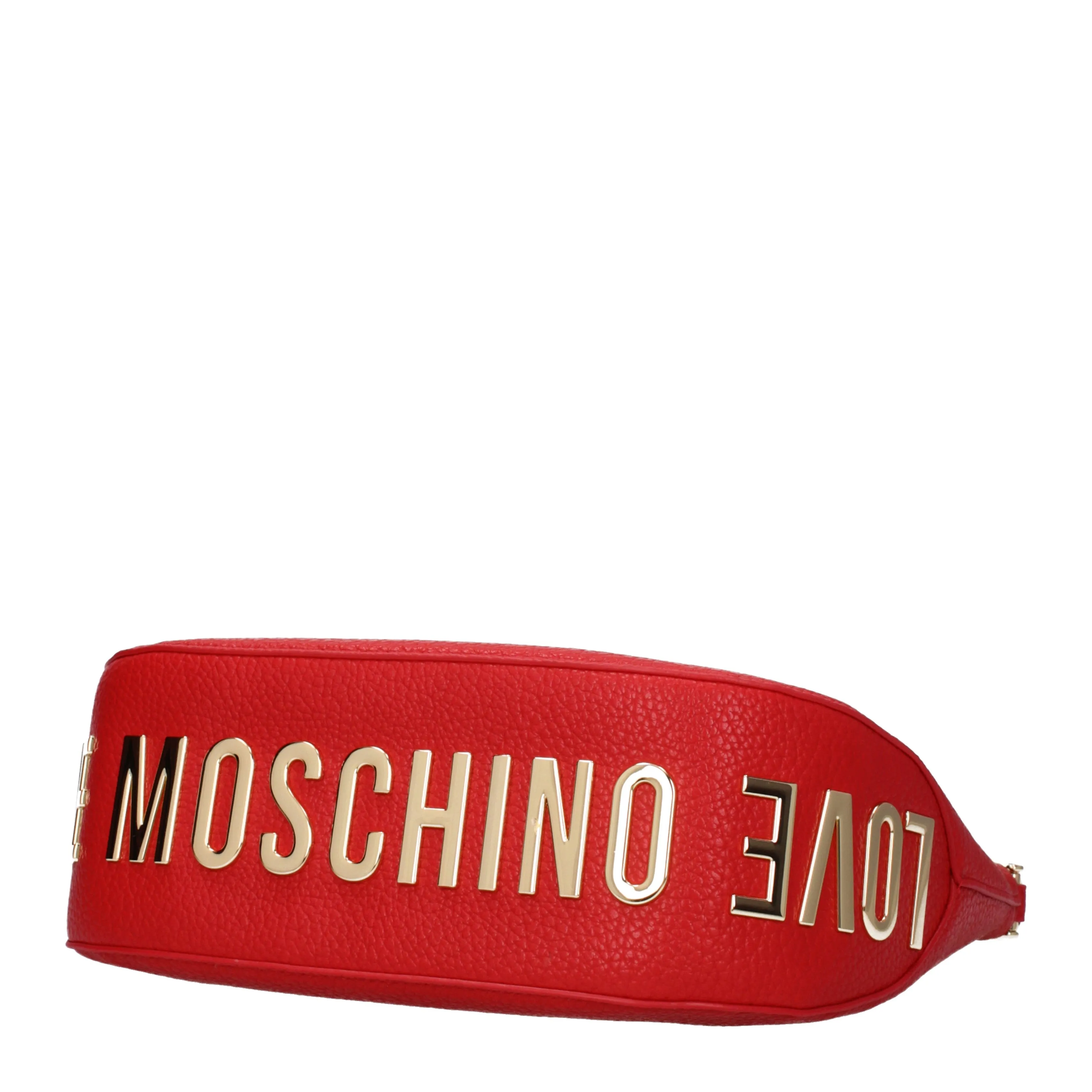 Love Moschino Borse a Spalla Donna Poliuretano Rosso/Rossetto