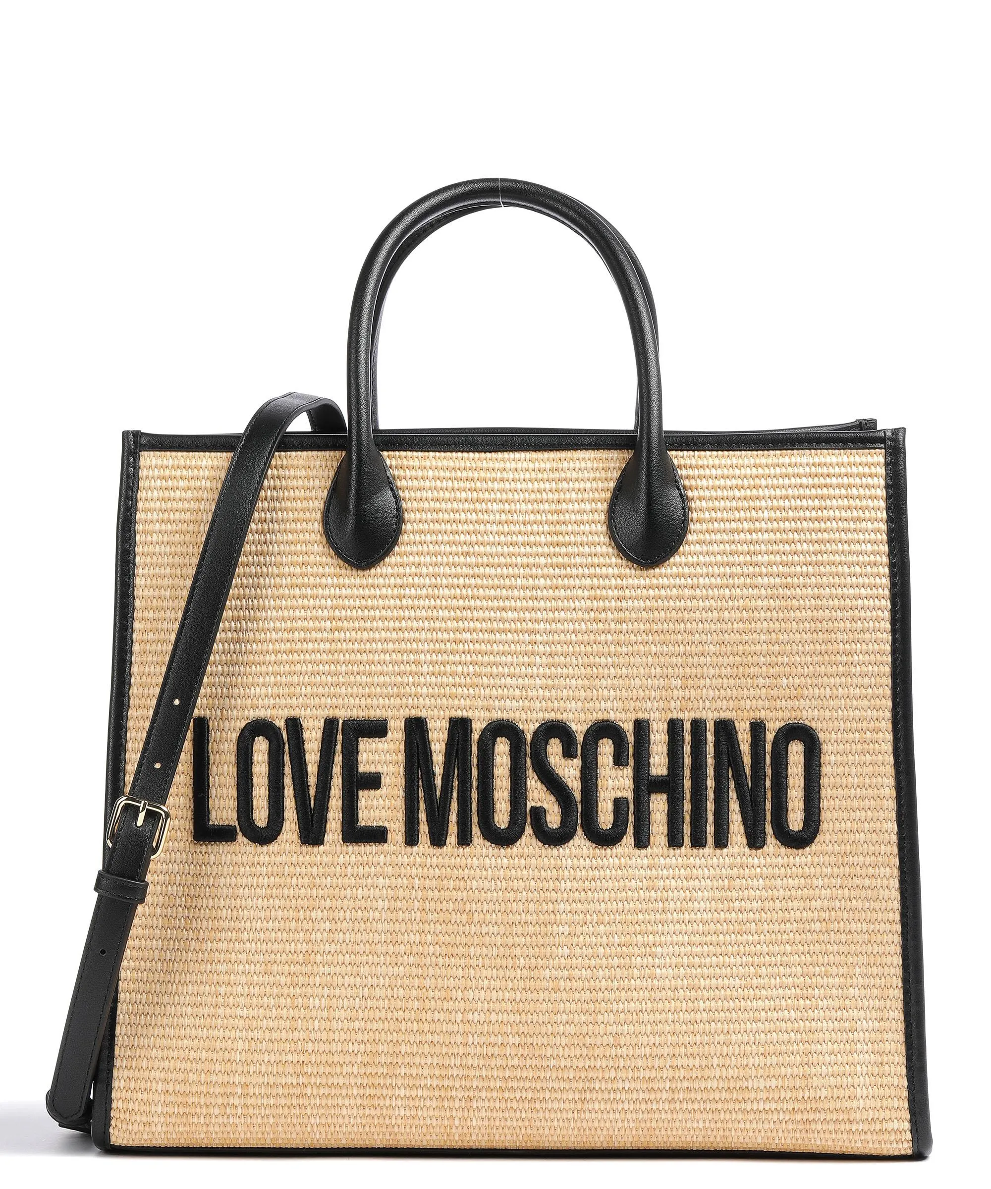  Love Moschino Madame Borsa a mano nylon, cotone natura/nero  