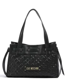  Love Moschino Quilted Borsa shopper pelle sintetica nero  