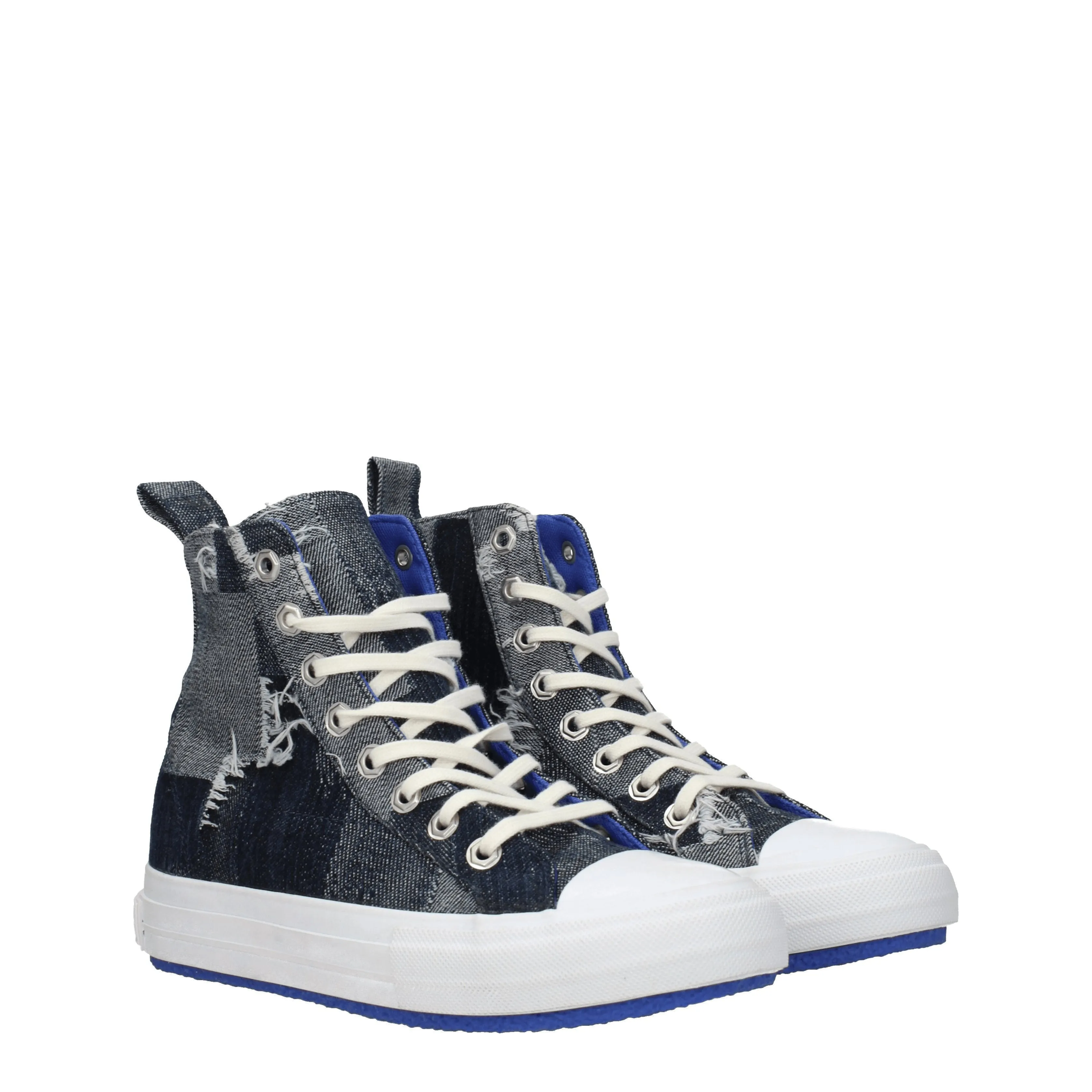 Marcelo Burlon Sneakers Uomo Tessuto Blu/Denim