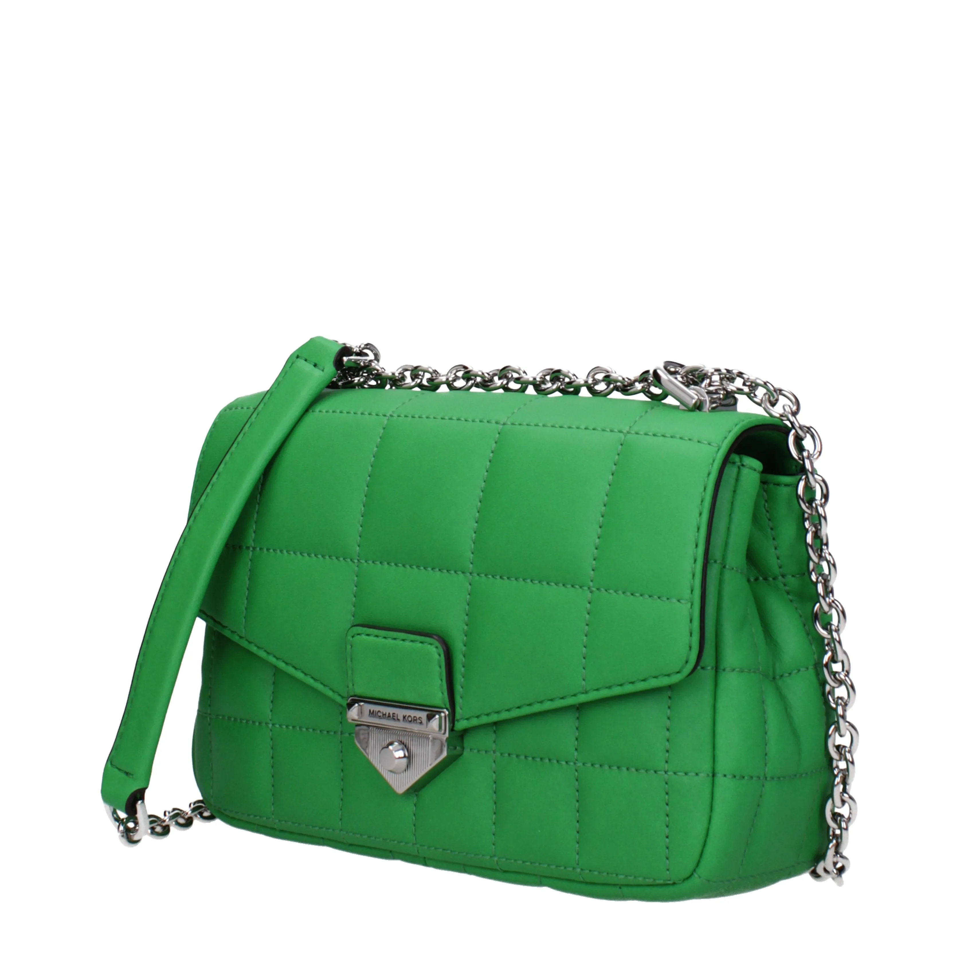 Michael Kors Borse a Tracolla Soho sm Donna Pelle Verde/Palma