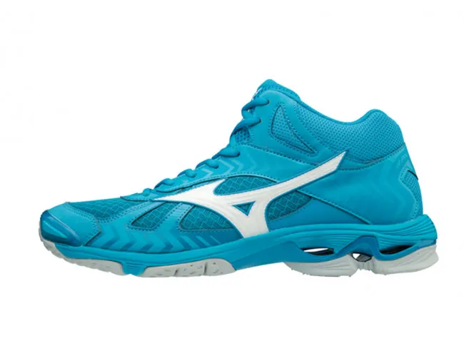 MIZUNO SCARPE PALLAVOLO VOLLEY UOMO  V1GA186598  WAVE BOLT 7 MID BLUE JEWEL/WHITE HAWAIAN