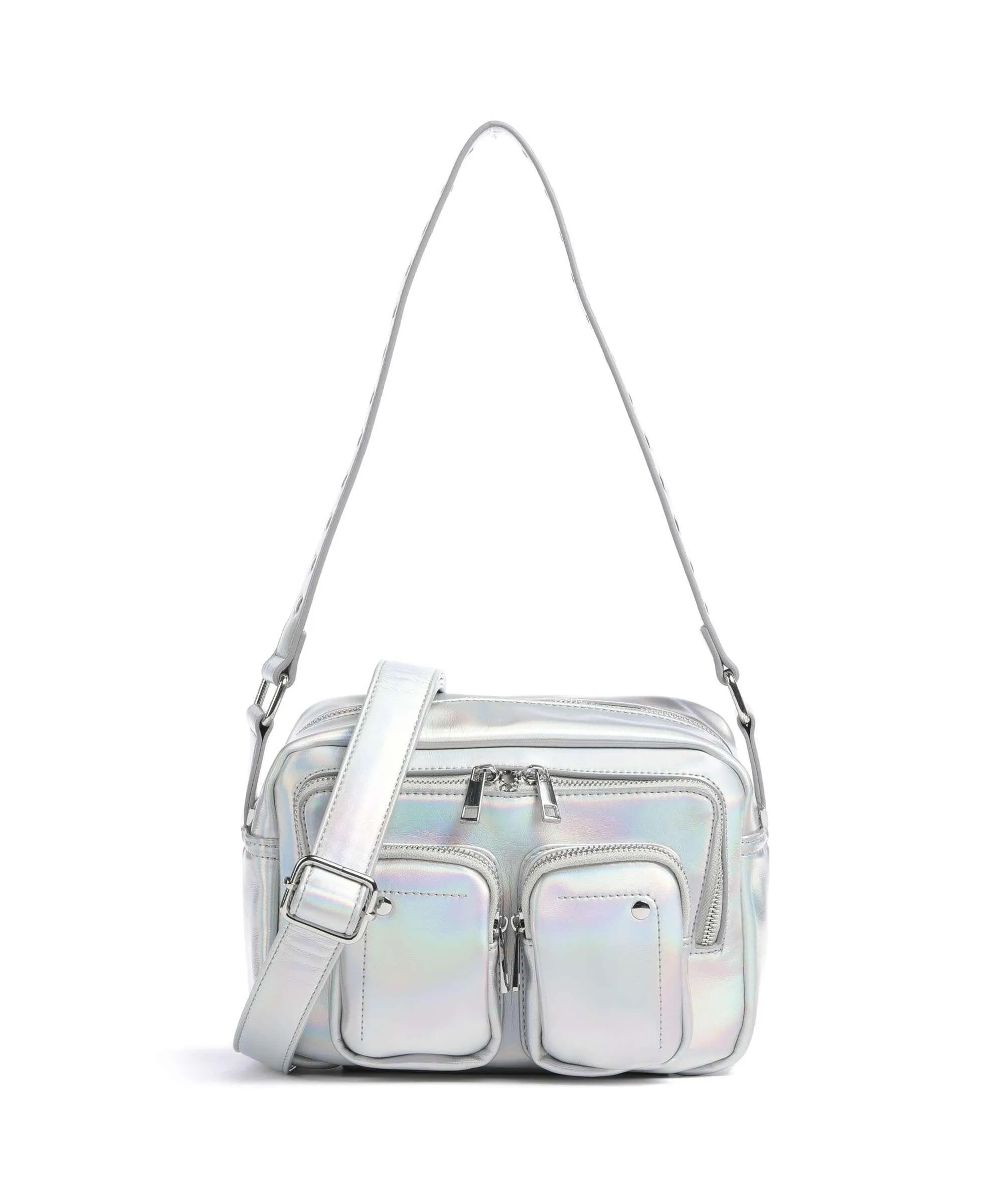  Núnoo Recycled Cool Ellie Borsa a spalla poliuretano argento  