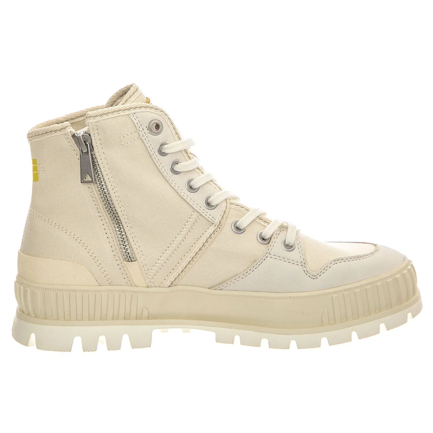 PALLADIUM Pallashock WW Cream White - Scarpe Profilo Alto Uomo Beige    