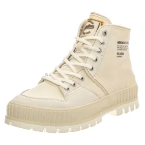 PALLADIUM Pallashock WW Cream White - Scarpe Profilo Alto Uomo Beige    