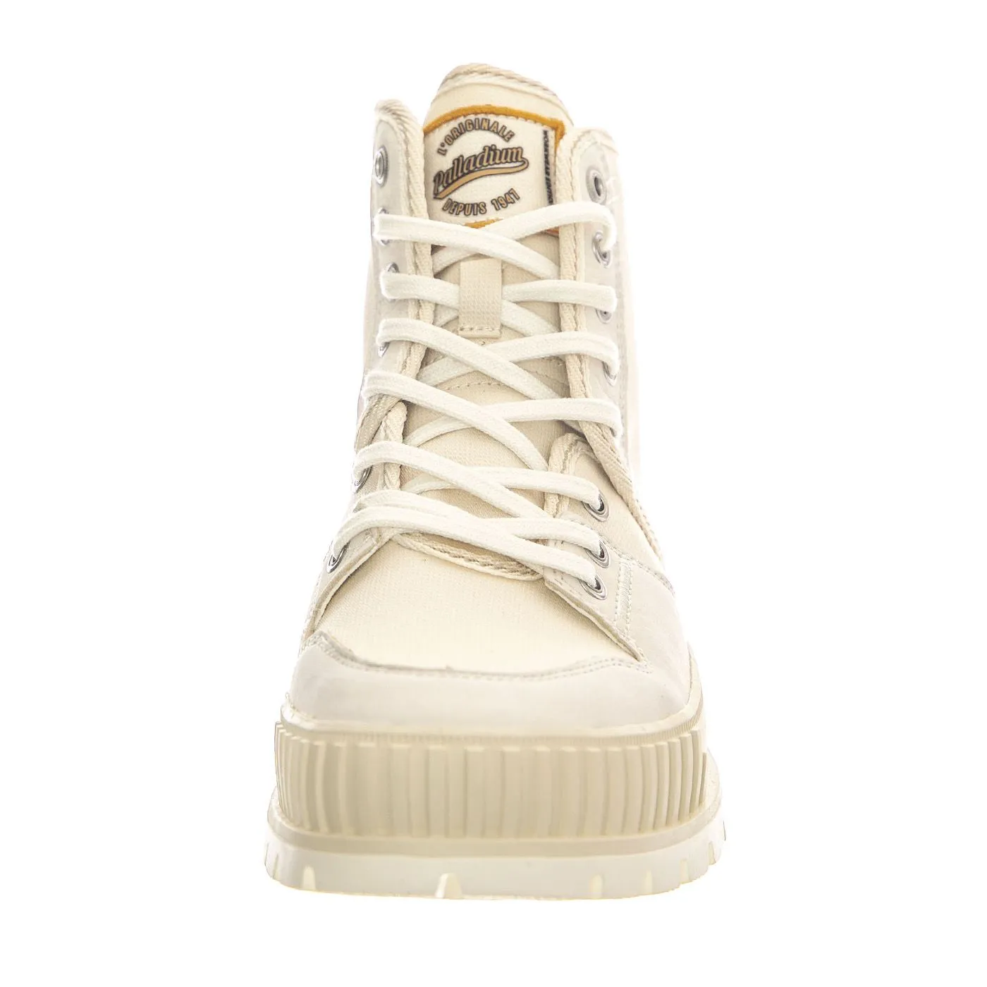 PALLADIUM Pallashock WW Cream White - Scarpe Profilo Alto Uomo Beige    