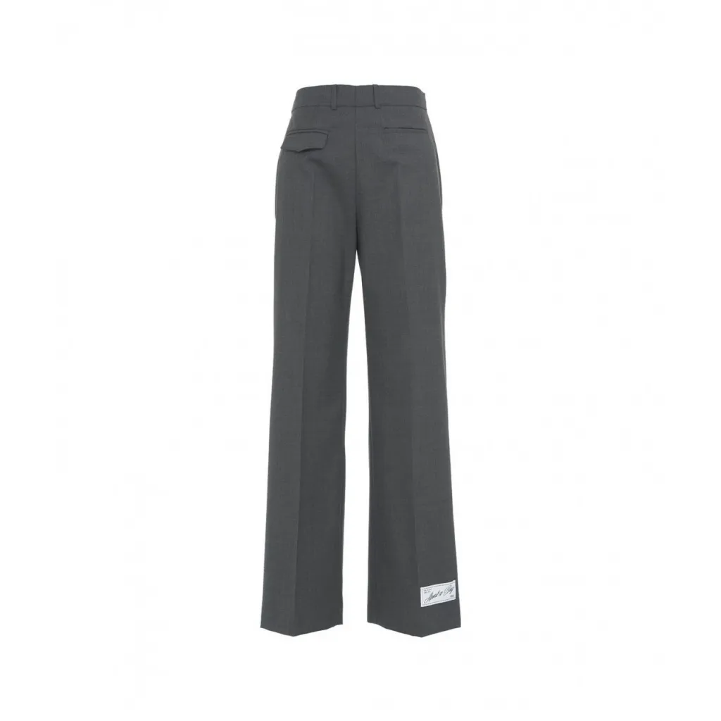 Pantaloni con piega grigio